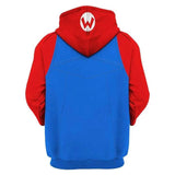 Super Mario Bros - Mario Cosplay Hoodie Printed Hooded Sweatshirt Men Women Casual Pullover Streetwear