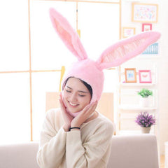 Warm Soft Cozy Plush Fun Easter Bunny Ears Hood Women Costume Hats Christmas Gift - INSWEAR