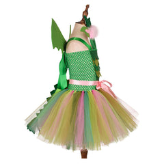 Dinosaur Kids Girls Cosplay Costume Dress Outfits Pink Dress Halloween Carnival Party Suit