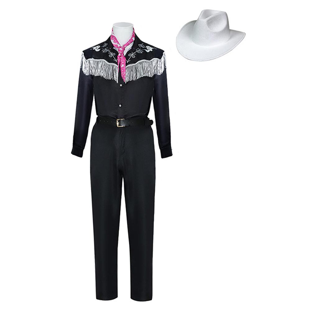 2023 Barbie Movie Ken Western Cowboy Cosplay Costume Outfits Halloween Carnival Suit