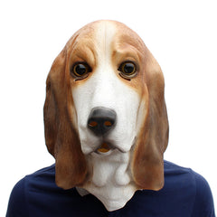 Basset Hound Cosplay Latex Mask Halloween Masquerade Accessories Cosplay Props - INSWEAR