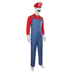 The Super Mario Bros. Movie - Mario Cosplay Costume Shirt  Hat  Outfits Halloween Party Suit