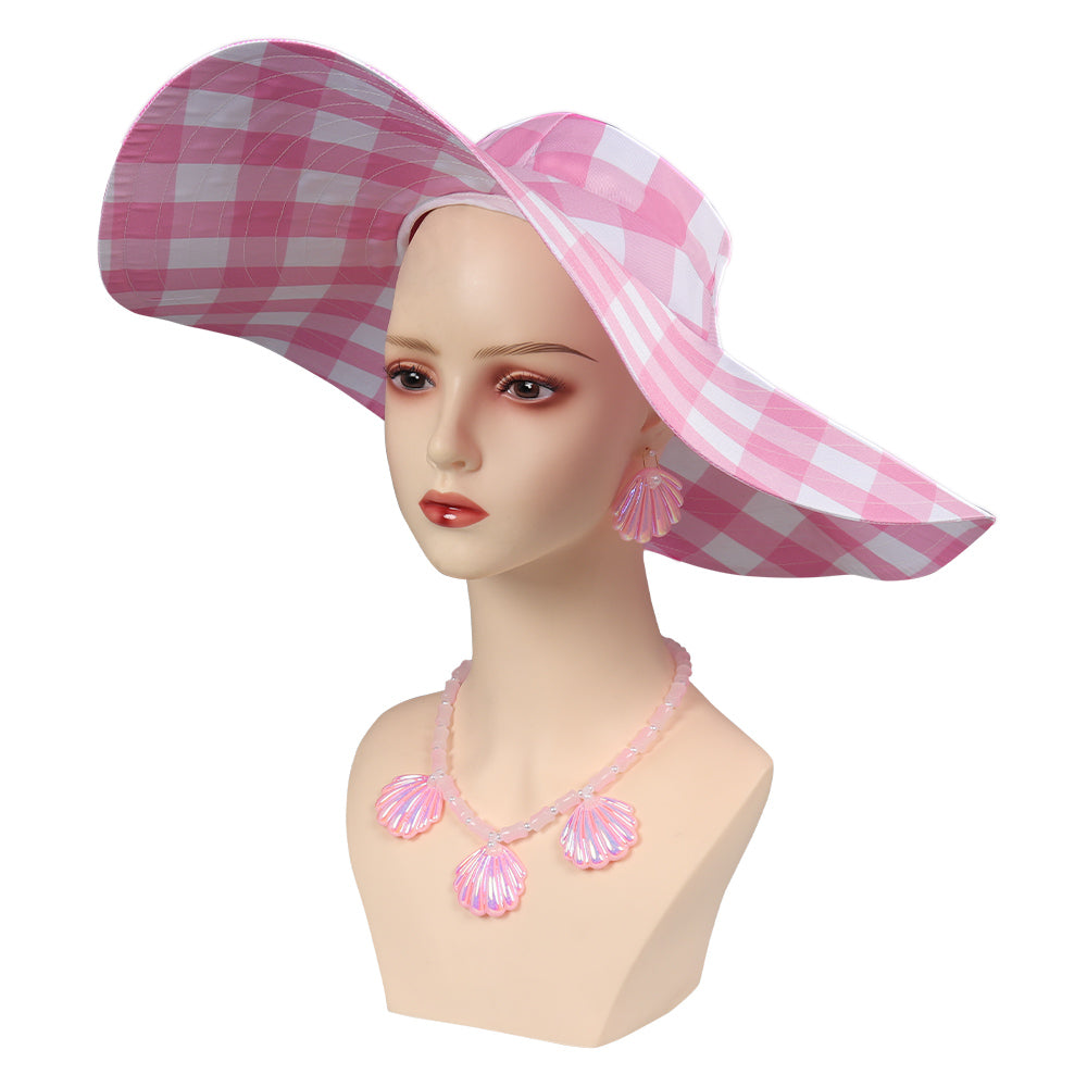 2023 Barbie Margot Robbie Barbie Cosplay Hat Earings Halloween Carnival Costume Accessories