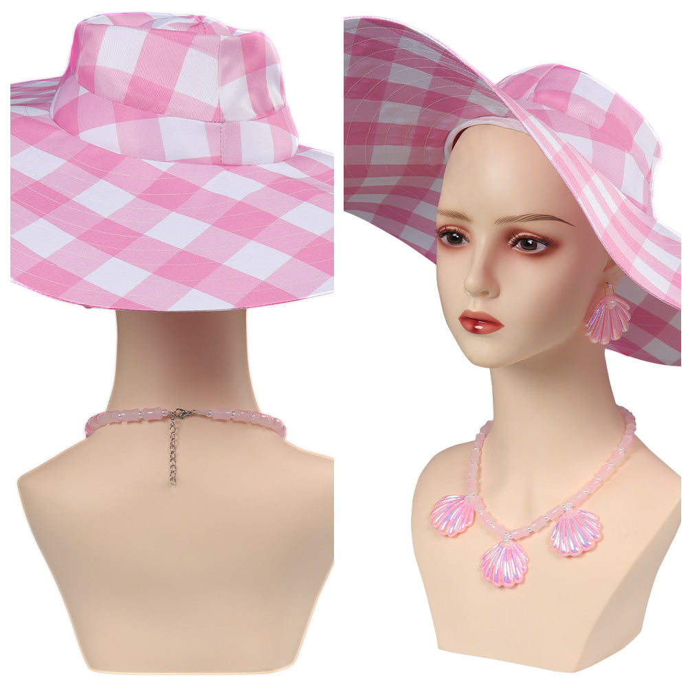 2023 Barbie Margot Robbie Barbie Cosplay Hat Earings Halloween Carnival Costume Accessories