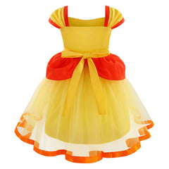 The Super Mario Bros. Daisy Kids Girls Cosplay Costume Dress Halloween Carnival Party Suit