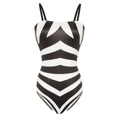Barbie Black And White Striped Swimsuit Cosplay Costume Halloween Carnival Party Suit