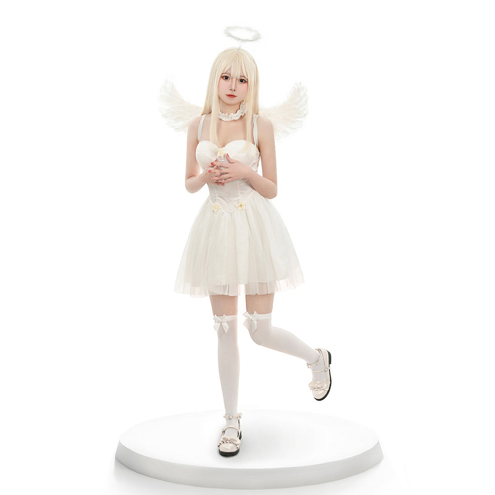 Halloween Angel Cosplay Costume Outfits Halloween Carnival Suit