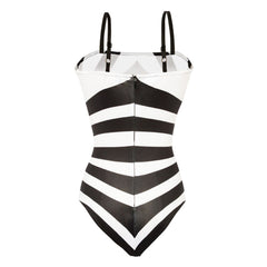 Barbie Black And White Striped Swimsuit Cosplay Costume Halloween Carnival Party Suit