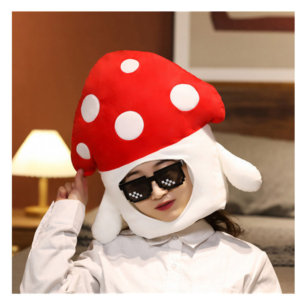 Mushroom Cosplay Plush Hat headgear Halloween Carnival Party Disguise Costume Accessories