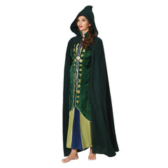 Adult Hocus Pocus 2 Winifred Sanderson Hooded Cloak Outfits Halloween Carnival Suit - INSWEAR