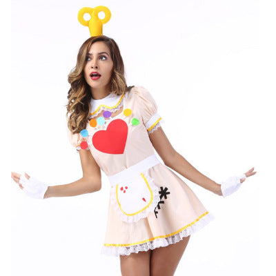 Women Valentine's Day Key Love Costume Lover Confession Party Cosplay Clothes - INSWEAR