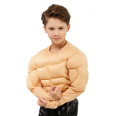 Kids Boys Muscle Cosplay T-shirt Halloween Carnival Party Disguise Suit