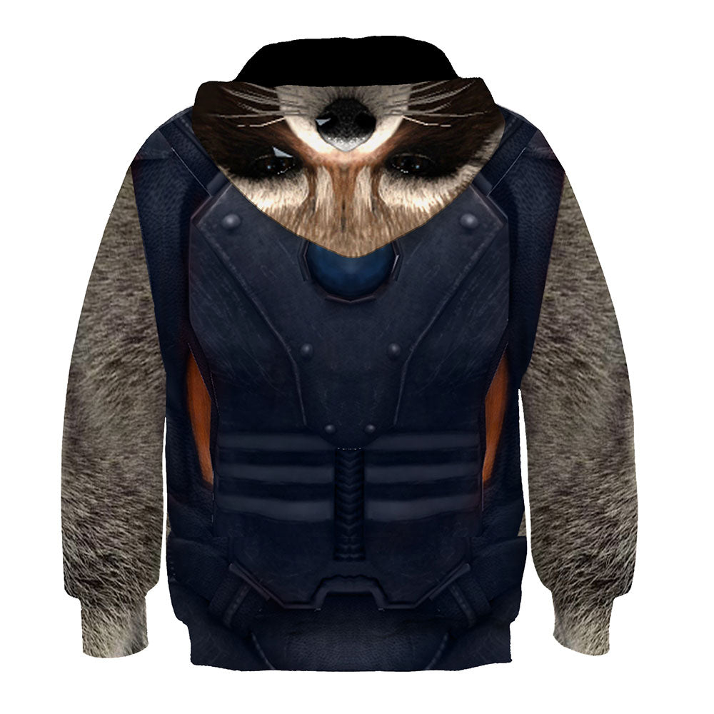 Guardians of the Galaxy 3 Rocket Raccoon Kids Hoodies 3D Printed Hooded Sweatshirt Casual Streetwear Pullover Hoodie
