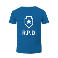 Resident Evil Raccoon Police Department Cosplay T-shirt Print Short Sleeve Shirt