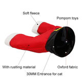 Christmas Pet Toys Santa Pants Pet Cat Tunnel Collapsible 3 Way Play Toy Interative Tube Fun Toys - INSWEAR