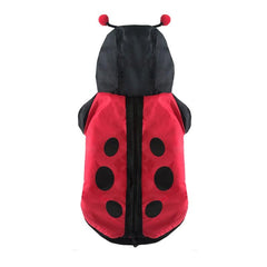 Funny Halloween Dog Ladybug Costume Clothes Winter Warm Small Dog Pet Cat Cotton Padded Jacket Coat - INSWEAR