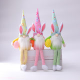 Long Legs Easter Egg Rudolf Doll Rabbit Elf Bunny Easter Gift Kids DIY Happy Easter Party Decor For Home - INSWEAR
