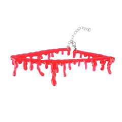 Halloween Pet Blood Necklace Dogs Cats Red Blood Drop Funny Horror Dress Up Plastic Toys Blood Necklace - INSWEAR