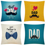 Father's Day Pillow Covers 18x18 Inch Throw Pillow Cases with Good Daddy Best Dad Ever Cushion Cover - INSWEAR