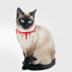 Halloween Pet Blood Necklace Dogs Cats Red Blood Drop Funny Horror Dress Up Plastic Toys Blood Necklace - INSWEAR