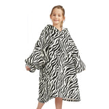 Kids Animal Series Wearable Hoodie Blankets Oversized Lightweight Warm Cozy Blanket Hoodie Sweatshirt - INSWEAR