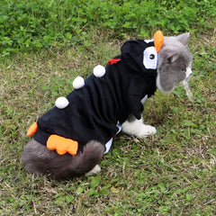 Black Cute Penguin Shape Pet Clothes Cosplay Soft Texture Dogs Hooded Coat Costume Halloween Pets Supplies - INSWEAR