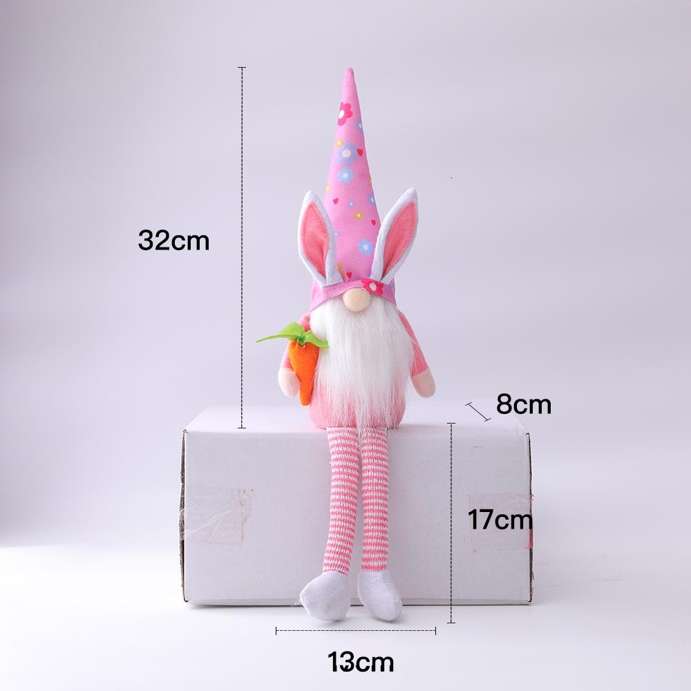 Long Legs Easter Egg Rudolf Doll Rabbit Elf Bunny Easter Gift Kids DIY Happy Easter Party Decor For Home - INSWEAR