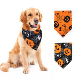 2PCs Pet Bandanas Scarf Adjustable Collar Saliva Towel for Dogs Cats Halloween Christmas Pet Accessories - INSWEAR