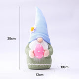 2pcs Easter Gnome Plush Toy Easter Decoration Supplies Easter Bunny Gnome with Eggs Mini Faceless Plush Toy Set - INSWEAR