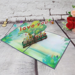 Pop Up Card 3D Card LOVE YOU DAD Father's Day Card 3D Fathers Day Card Dad Pop Up Card for Husband and Dad - INSWEAR