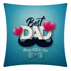 Father's Day Pillow Covers 18x18 Inch Throw Pillow Cases with Good Daddy Best Dad Ever Cushion Cover - INSWEAR