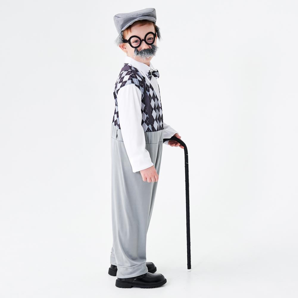 Grandpa Cosplay Costume Outfits Halloween Carnival Suit For Kids Children