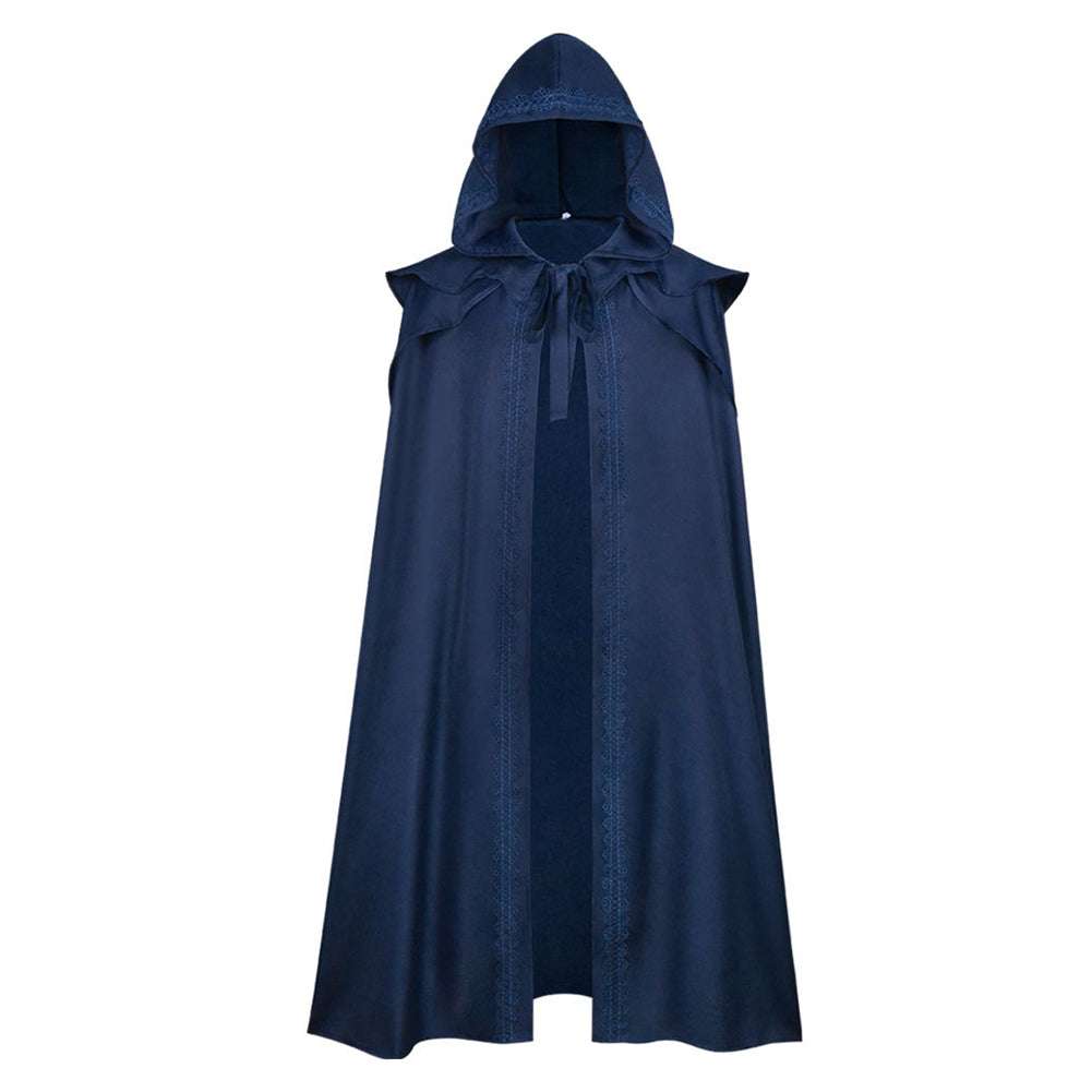 Medieval Renaissance Gothic Hooded Cloak Cosplay Costume Halloween Carnival Party Disguise Suit
