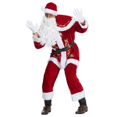 Adult Santa Claus Cosplsy Costume Outfits Christmas Carnival Suit