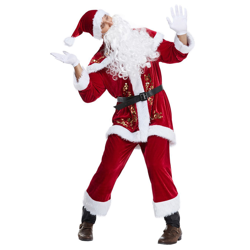 Bar Christmas Costume Adult Men and Women Santa Christmas Costume Christmas Costume main image 1