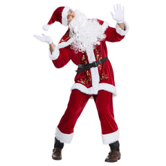 Adult Santa Claus Cosplsy Costume Outfits Christmas Carnival Suit