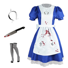 Alice: Madness Returns Alice Liddell Adult Cosplay Maid Dress Outfits Halloween Carnival Suit Costume