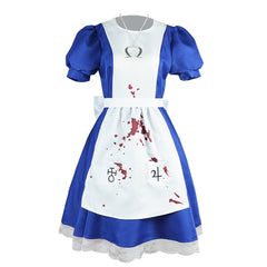 Alice: Madness Returns Alice Liddell Adult Cosplay Maid Dress Outfits Halloween Carnival Suit Costume