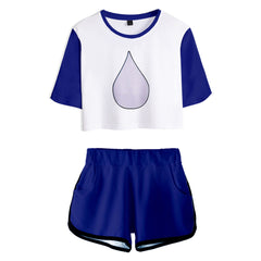 Amber Elemental Wade Drop Kids Children Cosplay Short Sleeve Top Casual Street T-shirt