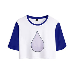 Amber Elemental Wade Drop Kids Children Cosplay Short Sleeve Top Casual Street T-shirt