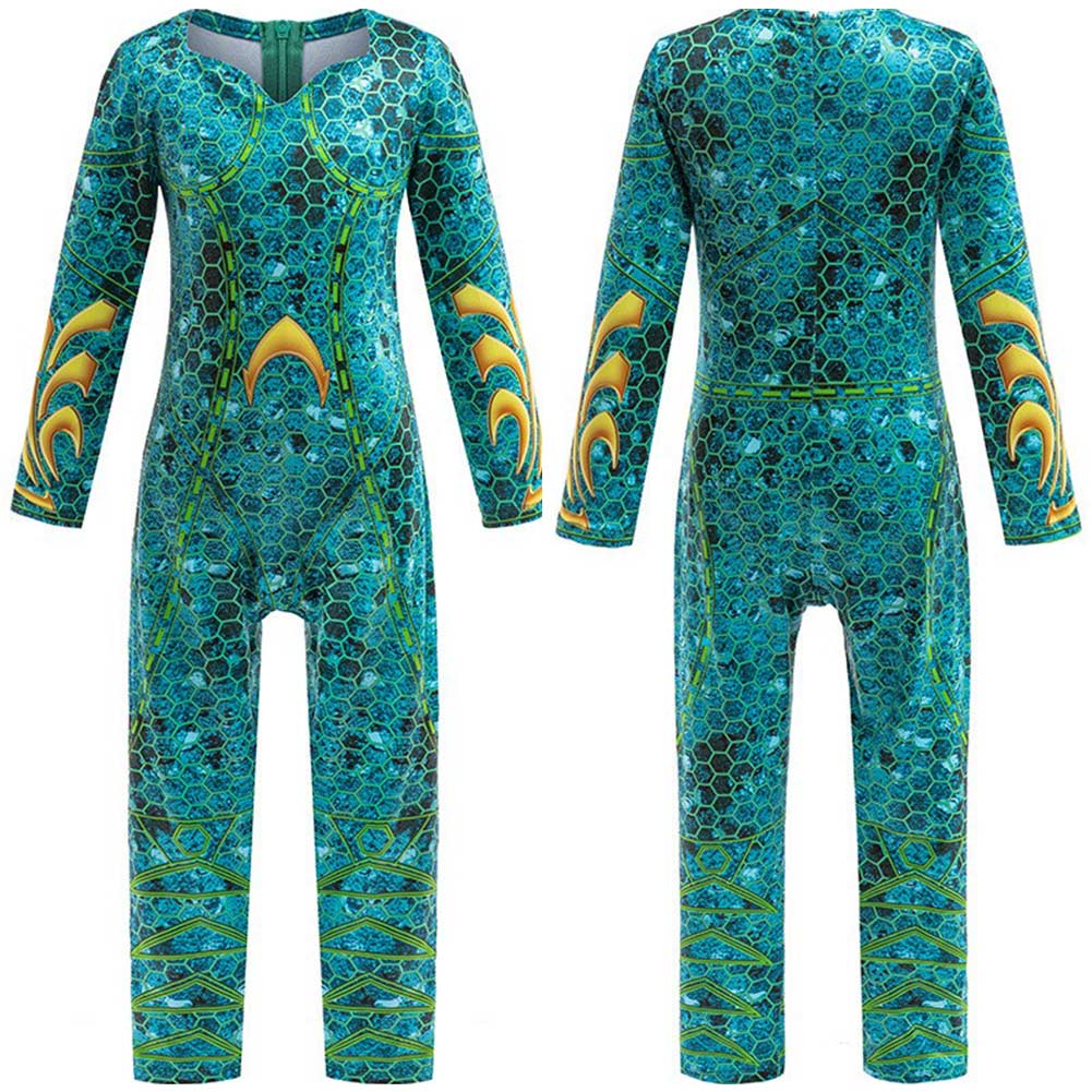 Aquaman and the Lost Kingdom Mera Kdis Children Cosplay Costume Jumpsuit Fancy Outfit Halloween Carnival Suit