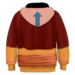 Avatar 2024 TV Aang Kids Children Cosplay Printed Hoodie Hooded Sweatshirt Casual Pullover Hoodie