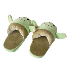 The Mandalorian Baby Yoda Cosplay Plush Shoes Slipper Indoor Floor Slippers - INSWEAR