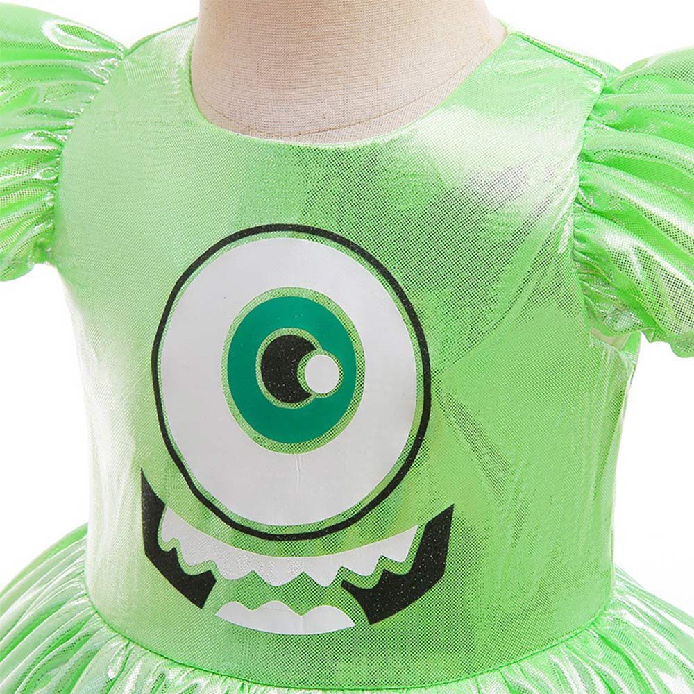 Kids Girls Monsters University Mike Cosplay Costume Dress Outfits Halloween Carnival Party Suit