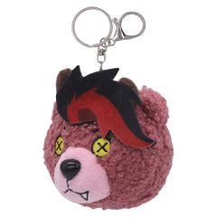 Baldur's Gate 3 Karlach Teddy Bear Cosplay Furry Keychain Key Rings Mascot Birthday Xmas Gift 