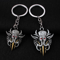 Baldur's Gate Illithid Cosplay Keychain Key Rings Mascot Birthday Halloween Costume Accessories Xmas Gift 