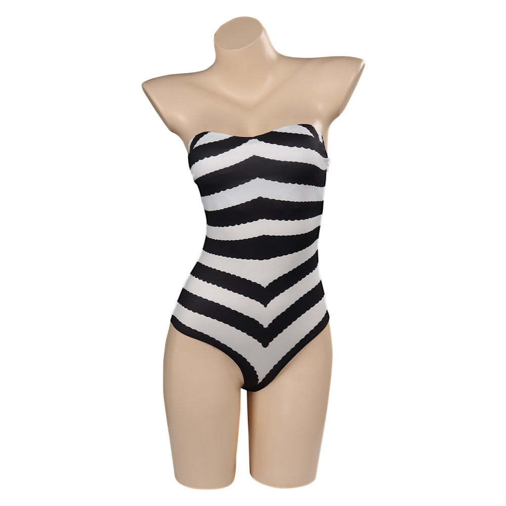 Barbie Barbie basic black and white striped swimsuit suit Cosplay Costume Outfits Halloween Carnival Party Disguise Suit Barbie