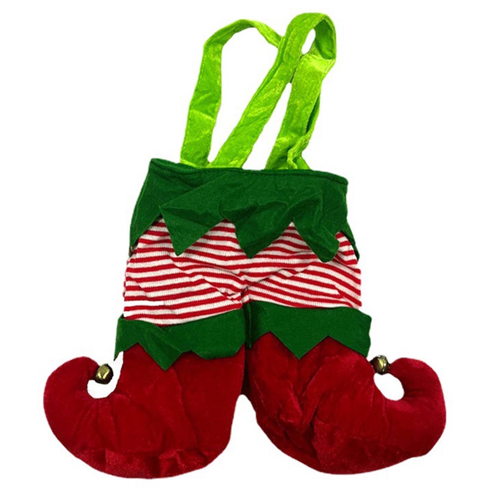 Christmas Elf Wine Bottle Gift Bags Christmas Red Velvet Gift Handbag