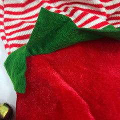 Christmas Elf Wine Bottle Gift Bags Christmas Red Velvet Gift Handbag