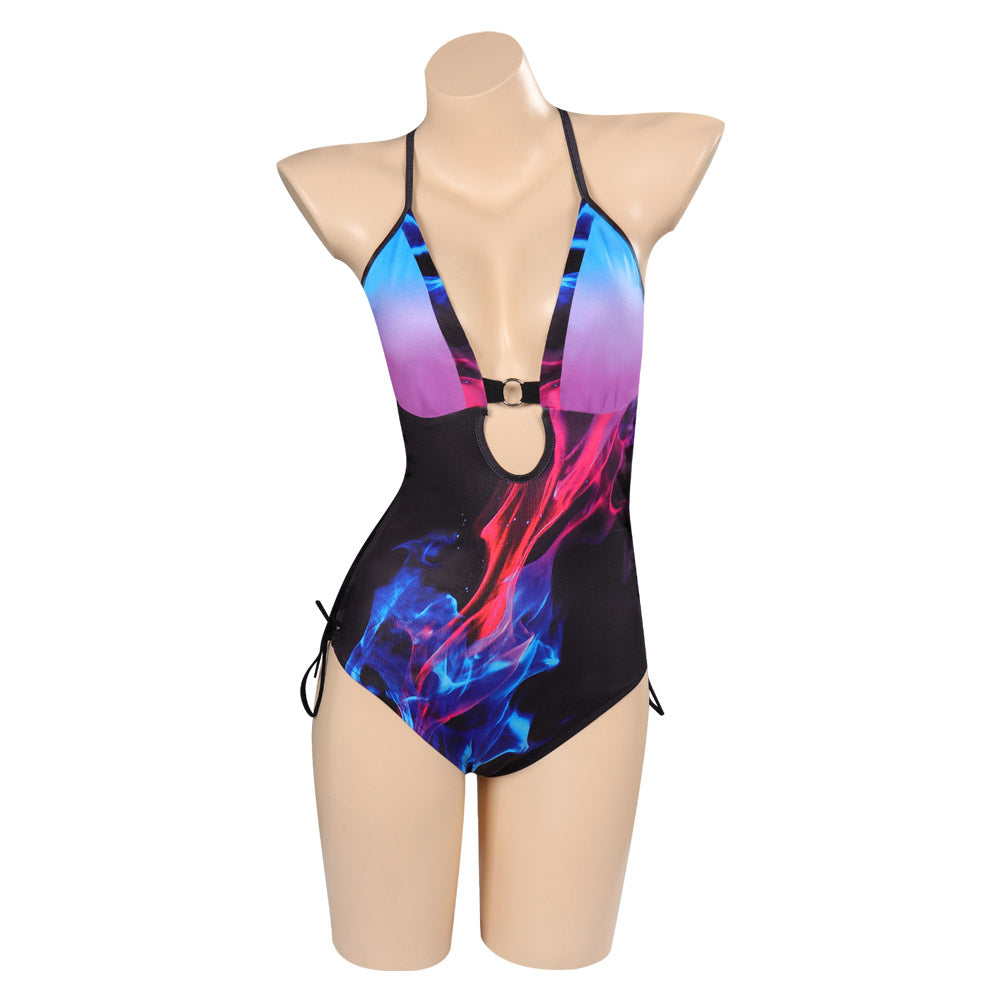 2023 Summer Printed One-Piece Swimsuit Cosplay Costume Halloween Carnival Party Disguise Suit